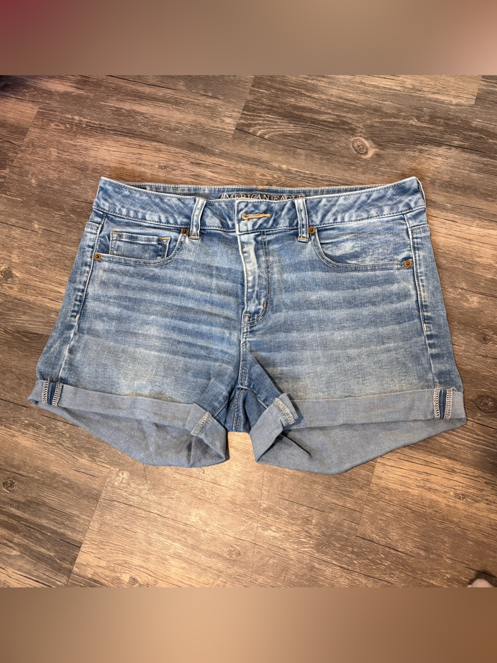 American Eagle Outfitters Light Blue Super Stretch Denim Shorts